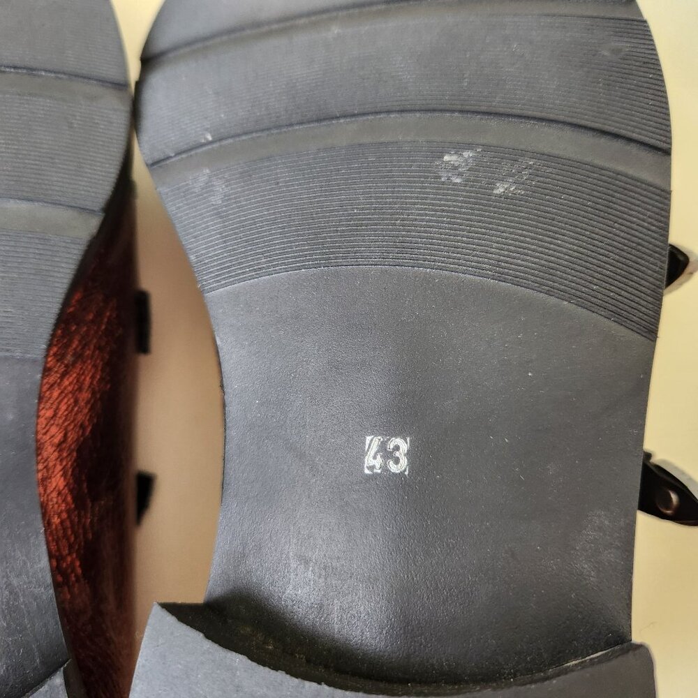 Girotti Metallic Leather Oxford Shoes Buckles Steampunk Luxury Handmade Unique 4 - Picture 10 of 16